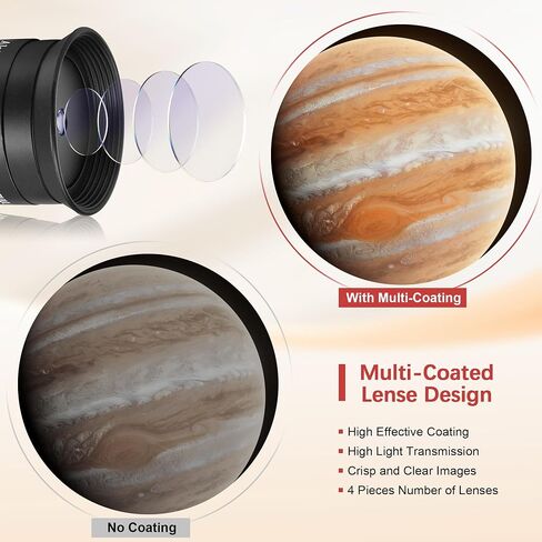 Alstar f/6.3 Reducer Corrector - Bundle with - 1.25 Inch Plossl Telescope Eyepiece - 8mm in Kuwait