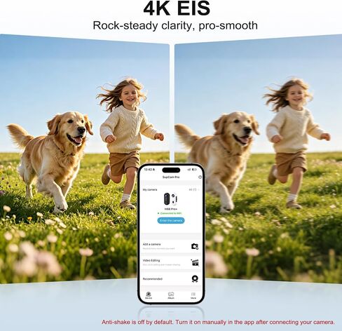 Mini 4K Body Camera with 6‑Axis EIS, Wearable Action Camera with Magnetic Clip Mount, 64GB Portable POV Cam for Travel, Daily Recording, Vlogging, Pet Walking, Cycling, Hiking and Outdoor Sports in Kuwait