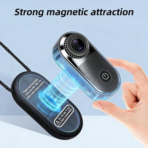 2.7K Body Camera Thumb Size Magnetic Wearable WiFi Waterproof Mini Body Cam | with Memory Card, Accessories Kits Body Cameras with Audio and Video Recording for Sport Travel Daily Vlog Outdoor Activities in Kuwait