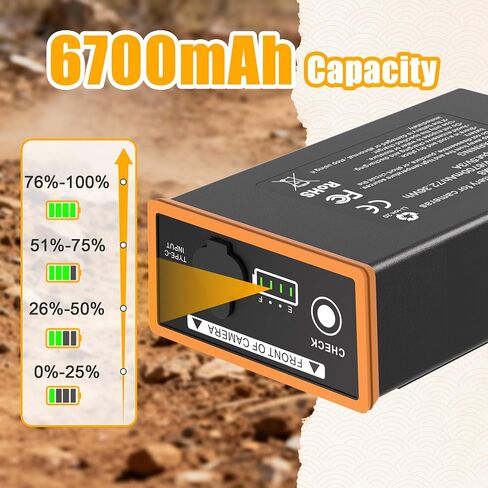 2 Pack 6700mAh Battery Pack Compatible with Moultrie Edge Cellular Trail | High Capacity Replacement Battery for Moultrie Power mag Battery with Moultrie Edge,Edge PRO,Edge 2,Edge 2 PRO,Edge 3 Camera in Kuwait