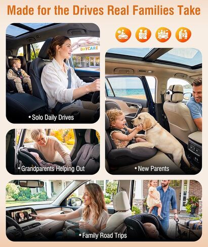 URVOLAX Baby Monitor Car Camera - Wireless Android Auto & CarPlay Adapter - Real-Time Rear Seat View on Factory Screen, 1080P Night Vision, 150° Wide Angle, Plug & Play for Families with Babies, Kids in Kuwait