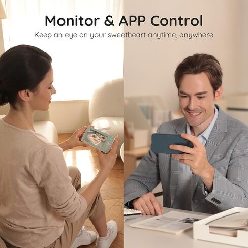 Boifun 2K Wifi Baby Monitor with 2 Cameras, Soothing Night Light, APP & 5" Split-screen Control, Motion/Cries/Noise/Customizable Alarm Zones Detect, Auto Tracking, PTZ, Humidity&Temperature Monitoring in Kuwait