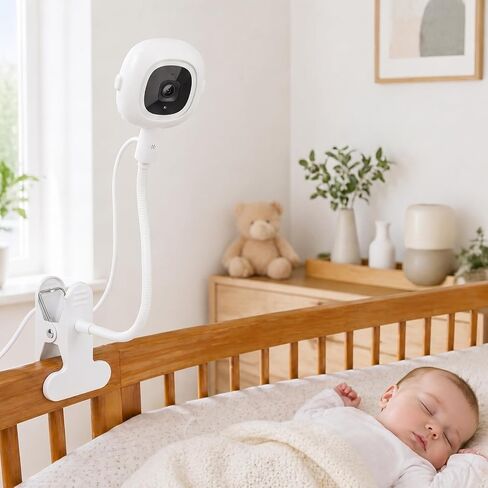 Baby Monitor Stand for Nanit Pro/Plus,Flexible Gooseneck Clip Mount with USB C Charger Mount and 10FT Cable for Baby Monitor Camera, Nanit Travel Stand Without Tool or Wall Damage(Camera not Included) in Kuwait