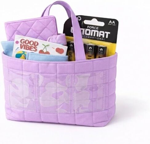 Fujifilm Instax Holiday Accessories Bundle – Lilac Purple Tote Bag & Mini Photo Album, Sticker Sheet, AA Battery Pack (4), BluebirdSales Microfiber Cleaning Cloth in Kuwait