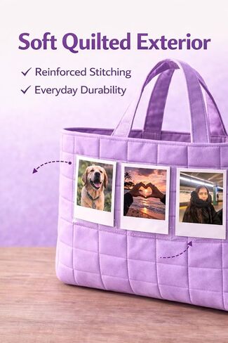 Fujifilm Instax Holiday Accessories Bundle – Lilac Purple Tote Bag & Mini Photo Album, Sticker Sheet, AA Battery Pack (4), BluebirdSales Microfiber Cleaning Cloth in Kuwait