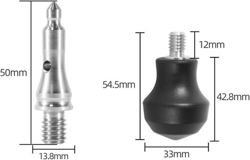 3 Pieces Tripod Foot Pad Camera Tripod Monopod Silicone Foot Pad Anti Slip Tripod Spike Feet Universal Leg Replacement Stainless Steel in Kuwait
