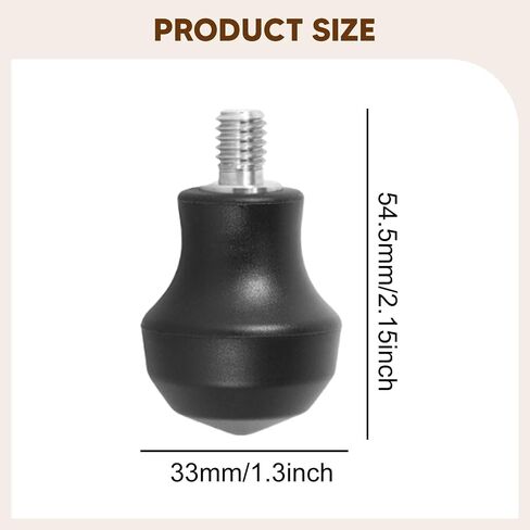 3 Pieces Tripod Foot Pad Camera Tripod Monopod Silicone Foot Pad Anti Slip Tripod Spike Feet Universal Leg Replacement Stainless Steel in Kuwait
