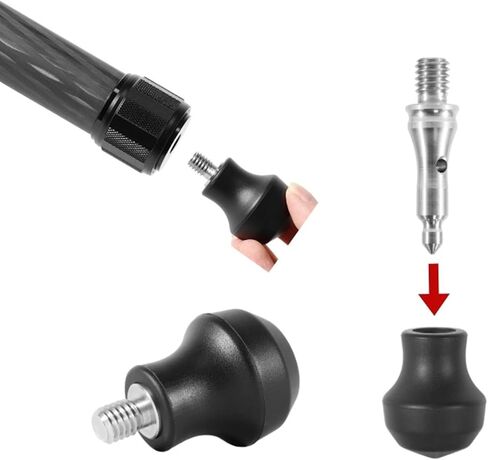 3 Pieces Tripod Foot Pad Camera Tripod Monopod Silicone Foot Pad Anti Slip Tripod Spike Feet Universal Leg Replacement Stainless Steel in Kuwait