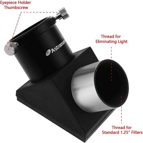 Astromania 1.25-Inch 6/12.5/20mm Plossl Telescope Eyepiece Set - Bundle with - 1.25" 90-Degree Diagonal Mirror in Kuwait