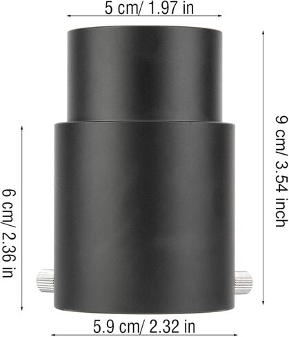 60mm Telescope Eyepiece Extension Tube Adapter, Aluminum Alloy with Brass Locking Wing Screw and Black Anodized, for 2 Inch Astronomical Telescopes and Astrophotography Filters in Kuwait