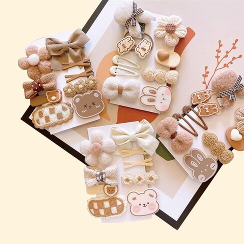 36 Pcs Cute Baby Girls Hair Clips,Children's Clip Headband Hair Barrettes,Girls Flower Hairpins Clips Hair Accessories for Infants toddlers Baby kids in Kuwait