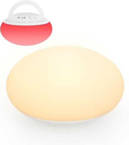 Baby Night Light | Egg Light for Nursery | Eye Caring Red Light | Soft Silicone BPA-Free, Dimmable, for Kids New Mom Breastfeeding Diaper Change, 1/3/6 H Timer, Warm White/Amber/Red Light in Kuwait
