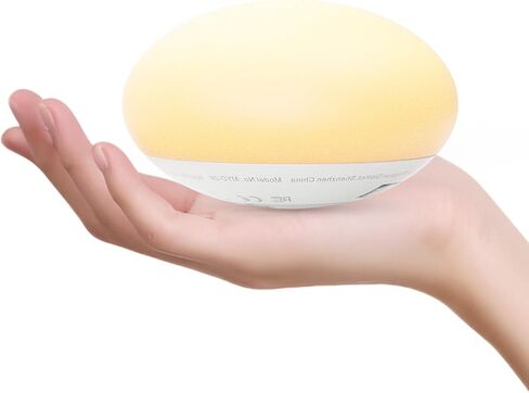 Baby Night Light | Egg Light for Nursery | Eye Caring Red Light | Soft Silicone BPA-Free, Dimmable, for Kids New Mom Breastfeeding Diaper Change, 1/3/6 H Timer, Warm White/Amber/Red Light in Kuwait