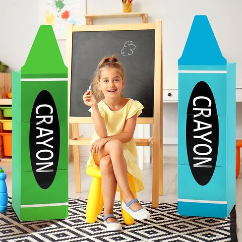 Bucherry 4 Pack Crayon Classroom Decor 47" Back to School Decoration Large Crayon Boxes for First Day of School Decor Welcome Back to Kindergarten Teacher Props for Preschool Classroom Photo Prop in Kuwait