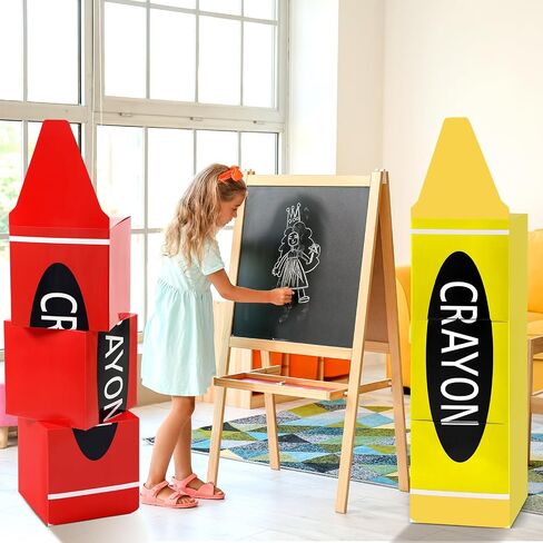 Bucherry 4 Pack Crayon Classroom Decor 47" Back to School Decoration Large Crayon Boxes for First Day of School Decor Welcome Back to Kindergarten Teacher Props for Preschool Classroom Photo Prop in Kuwait