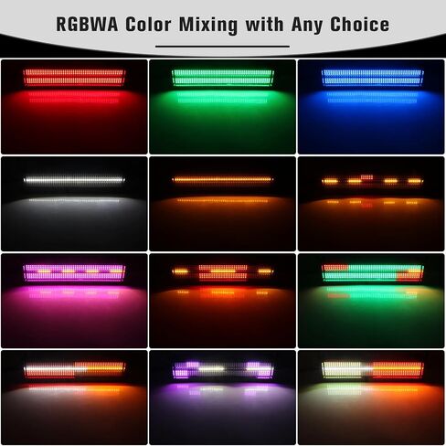 DJ Stage Strobe Lights: 120W 336LEDs RGBW & Amber 5IN1 Color Mixing - Remote & DMX Control - 16RGB & 8White & 8Amber Zones Chase Effect for Mobile Party Club Show Gig Band Dance Performance in Kuwait