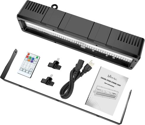 DJ Stage Strobe Lights: 120W 336LEDs RGBW & Amber 5IN1 Color Mixing - Remote & DMX Control - 16RGB & 8White & 8Amber Zones Chase Effect for Mobile Party Club Show Gig Band Dance Performance in Kuwait