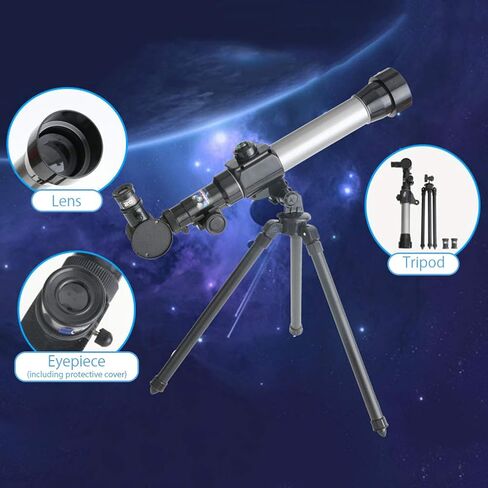Telescopes for Beginners, 60mm HD Refractor Telescope for Astronomy Starter Scope with Tripod, Astronomical Telescope, 60mm Mirror Refractor Telescope, Aluminum Optics in Kuwait
