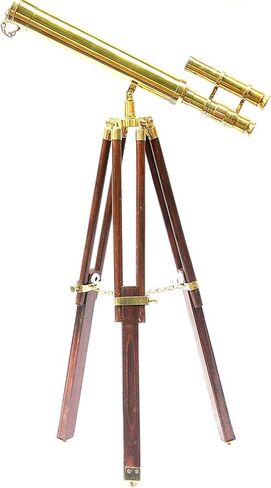 NauticalMart Nautical Double Barrel Telescope with Tripod Stand 18" in Kuwait