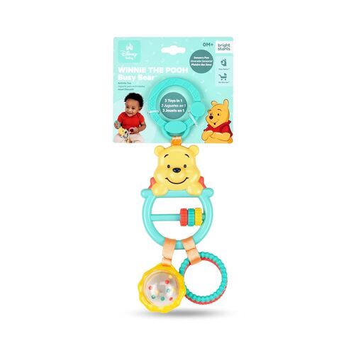 Disney Baby Stitch Tropical Teethe Rattle & Teether by Bright Starts, Pineapple Shaped Activity Teether Toy for Newborns and Up in Kuwait