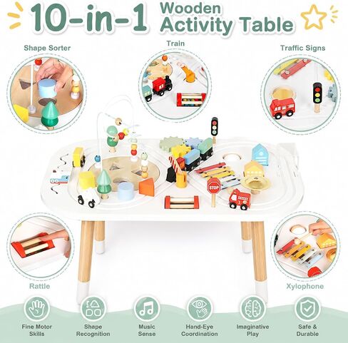 touch us Baby Activity Cubes for Kids & Toddlers | Activity Table, Wooden Bead Mazes in Kuwait