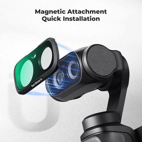 K&F CONCEPT Black Diffusion 1/4 Filter Compatible with Insta360 Luna Ultra | Black-Mist 1/4 Filter with Magnetic Mount, Creates a Cinematic Soft Glow and Atmospheric Mood, FI061 in Kuwait