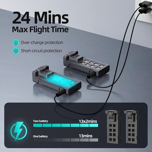 Drone with Camera 1080P HD, FPV Foldable Mini Drone for Beginners Kids Boys Girls, with 2 recharging Batteries, Carrying Case, One Key Start, Stable Hover, Trajectory Flight, Toys Gifts (Black) in Kuwait