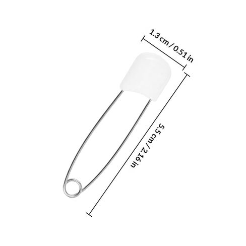 Kisangel 30 Pcs Large Diaper Safety Pins with Locking Closure White Multi-Functional Safety Brooch for Cloth Diapers in Kuwait