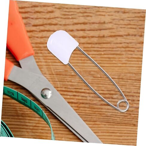 Kisangel 30 Pcs Large Diaper Safety Pins with Locking Closure White Multi-Functional Safety Brooch for Cloth Diapers in Kuwait