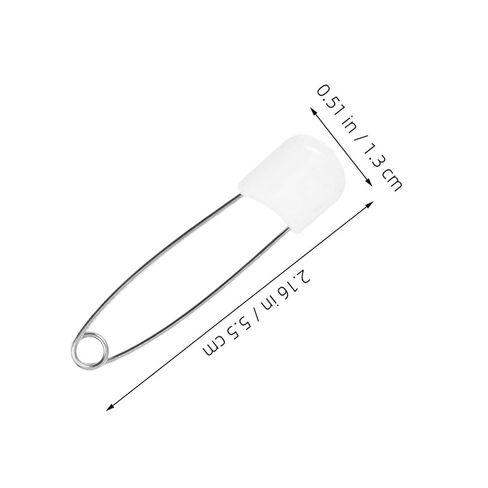 Kisangel 30 Pcs Large Diaper Safety Pins with Locking Closure White Multi-Functional Safety Brooch for Cloth Diapers in Kuwait