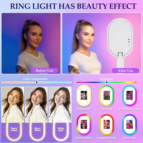 RDYMONKEY Photo Booth for Any Ipad Photo Booth Stand Shell with Free Custom Logo Remote Control RGB Beauty Ring Lights Portable Photobooth Machine and Honeycomb Box Perfect for Parties Wedding Events in Kuwait