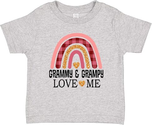inktastic Grammy and Grampy Love Me Grandchild Rainbow Baby T-Shirt in Kuwait