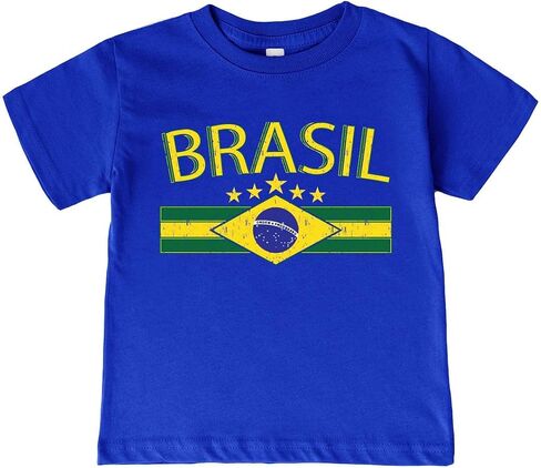 Brasil Flag Kids T-Shirt – Brazil Unisex Baby, Toddler & Youth Shirt Infant/Toddler/Youth T-Shirt in Kuwait
