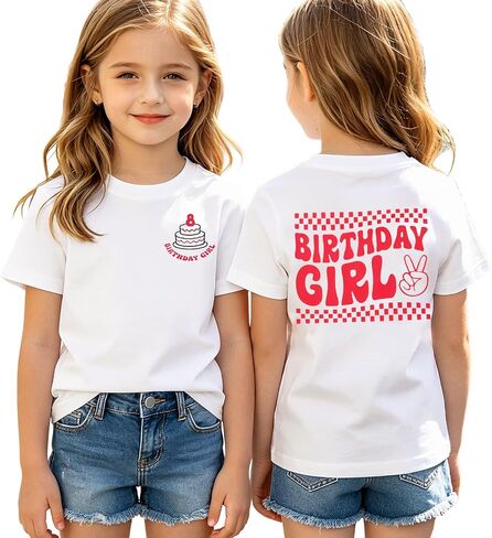 Birthday Girl Shirt 1st 2nd 3rd 4th 5th 6th 7th 8th Toddler Kid Girls Birthday T-Shirt B-Day Gifts Party Outfits in Kuwait