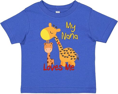 inktastic My Nana Loves Me Giraffe Toddler T-Shirt in Kuwait
