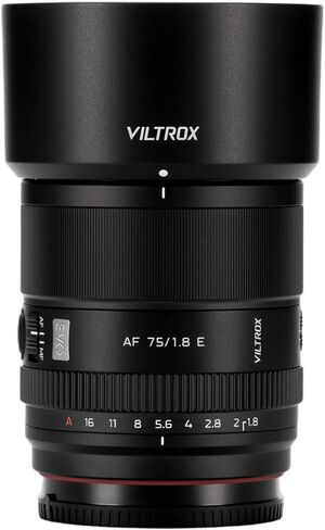 VILTROX 75mm F1.8 EVO Lens, AF 75mm f/1.8 E for Sony E Mount, Autofocus APS-C Prime Lens for Sony A7CII A7RⅤ a9ⅡZV-E1 a7RⅣ A6700 FX30 ZV-E10 a6600 a6500 in Kuwait