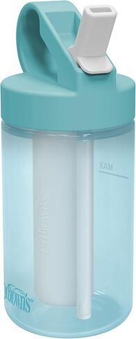 Dr. Brown's Sport Bottle with Freezer Stick and Straw Lid for Kids and Toddlers, Blue, BPA-Free, 12 oz/355 mL, 12m+ in Kuwait