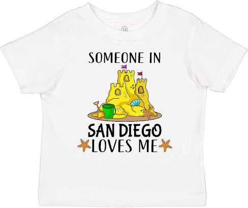 inktastic Someone in San Diego Loves Me Toddler T-Shirt in Kuwait