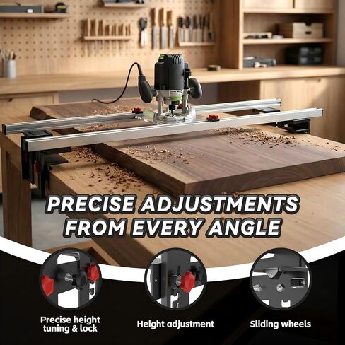 47.2in Router Sled for Flattening Slabs,3-Axis Height Adjustment System,Slab Flattening Jig for Woodworking Includes Pre-drilled and Blank Router Plates in Kuwait