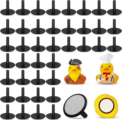 20Pcs Plastic Duck Holder Car, Rubber Duck Plug Ducks Display Fixed Mount Duck Holder, Self-Adhesive Duck Holder for Car, Gift for Car Lover, Black(Rubber Ducks Not Included) in Kuwait