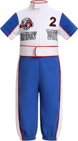 AWIBMK Baby Race Car outfit 1st Birthday Jumpsuit Boys Cake Smash Outfit Driver Racer Bodysuit Photo Shoot Outfits in Kuwait