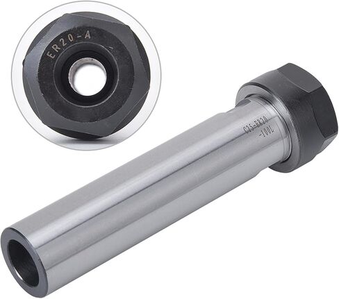 ER20A-100L Collet Chuck Holder, Durable Spacer Sleeve/Shaft Extender for Deep Hole Milling, ChromeMolybdenum Steel, 100mm Length (C25) in Kuwait