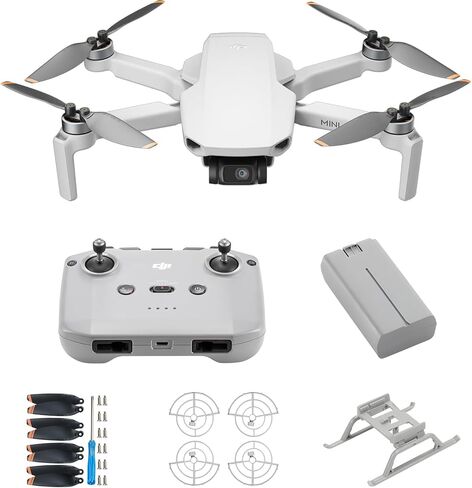 DJI Mini 4K Protection Bundle, Drone with 4K UHD Camera for Adults, Under 249 g, 3-Axis Gimbal Stabilization, 10km Video Transmission, Propeller Guard, Landing Gear, Propellers Compatible in Kuwait