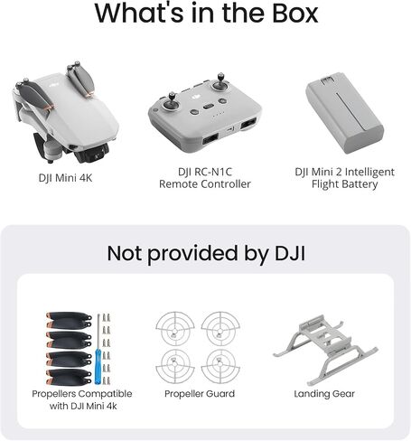 DJI Mini 4K Protection Bundle, Drone with 4K UHD Camera for Adults, Under 249 g, 3-Axis Gimbal Stabilization, 10km Video Transmission, Propeller Guard, Landing Gear, Propellers Compatible in Kuwait