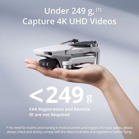 DJI Mini 4K Protection Bundle, Drone with 4K UHD Camera for Adults, Under 249 g, 3-Axis Gimbal Stabilization, 10km Video Transmission, Propeller Guard, Landing Gear, Propellers Compatible in Kuwait