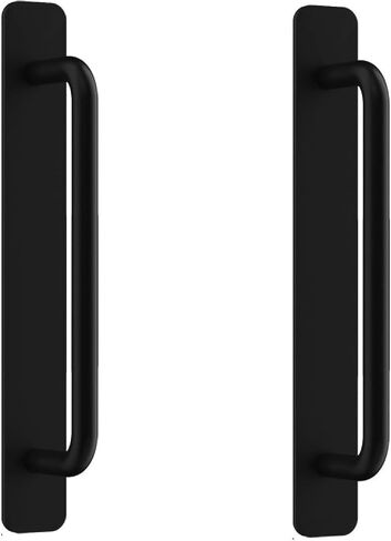 Cabinet Handles,2 Pack Aluminum Alloy Door Handle Without Punching(Large with 3m Glue (Black)) in Saudi Arabia
