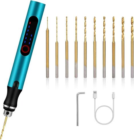 Cordless Mini Drill Pen, Rotary Tool Rechargeable Electric Hand Drill with 3-Speed Drill for tight spaces,DIY Micro Polishing Pen for Jewelry Making, Stone, Plastic, Resin in Kuwait
