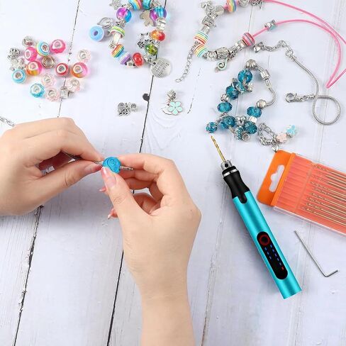 Cordless Mini Drill Pen, Rotary Tool Rechargeable Electric Hand Drill with 3-Speed Drill for tight spaces,DIY Micro Polishing Pen for Jewelry Making, Stone, Plastic, Resin in Kuwait
