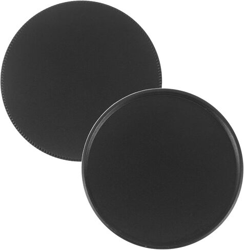 ibasenice Compact and Protective Camera Lens Filter Carrying Case with Cover, Aluminum Alloy Material, Black Color, 1 Pair Filter Caps for Travel and Photoshot Use in Kuwait