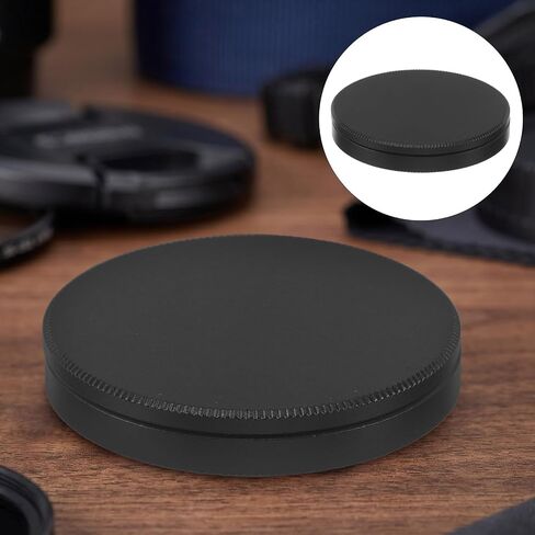 ibasenice Compact and Protective Camera Lens Filter Carrying Case with Cover, Aluminum Alloy Material, Black Color, 1 Pair Filter Caps for Travel and Photoshot Use in Kuwait